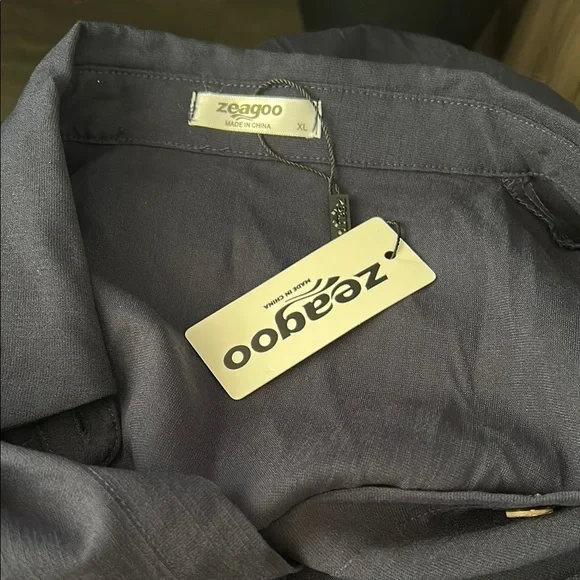 Zeagoo, Woman’s XL Navy Blue Buttoned Midi Dress - Picture 8 of 9